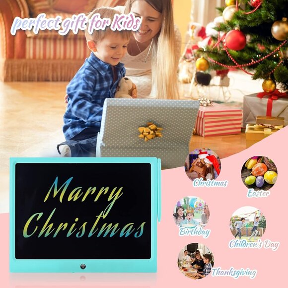 LCD Writing Tablet for Kids, 15 Inch Colorful Electronic Doodle Board for Kids A - Picture 3 of 7